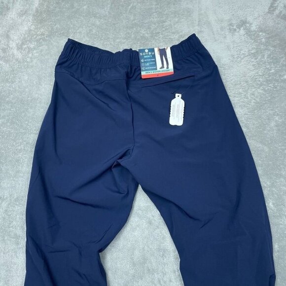 Soybu Mens Woven Jogger Medium Blue Lightweight Elastic Waistband a0411 - Picture 9 of 10